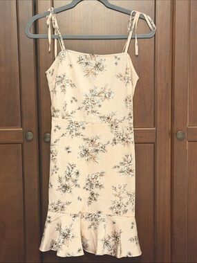 Floral Tie-Shoulder Dress